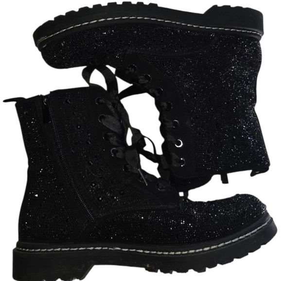 Torrid X Betsey Johnson Rylee Rhinestone Combat Boot Doc Martens Style - Picture 10 of 11